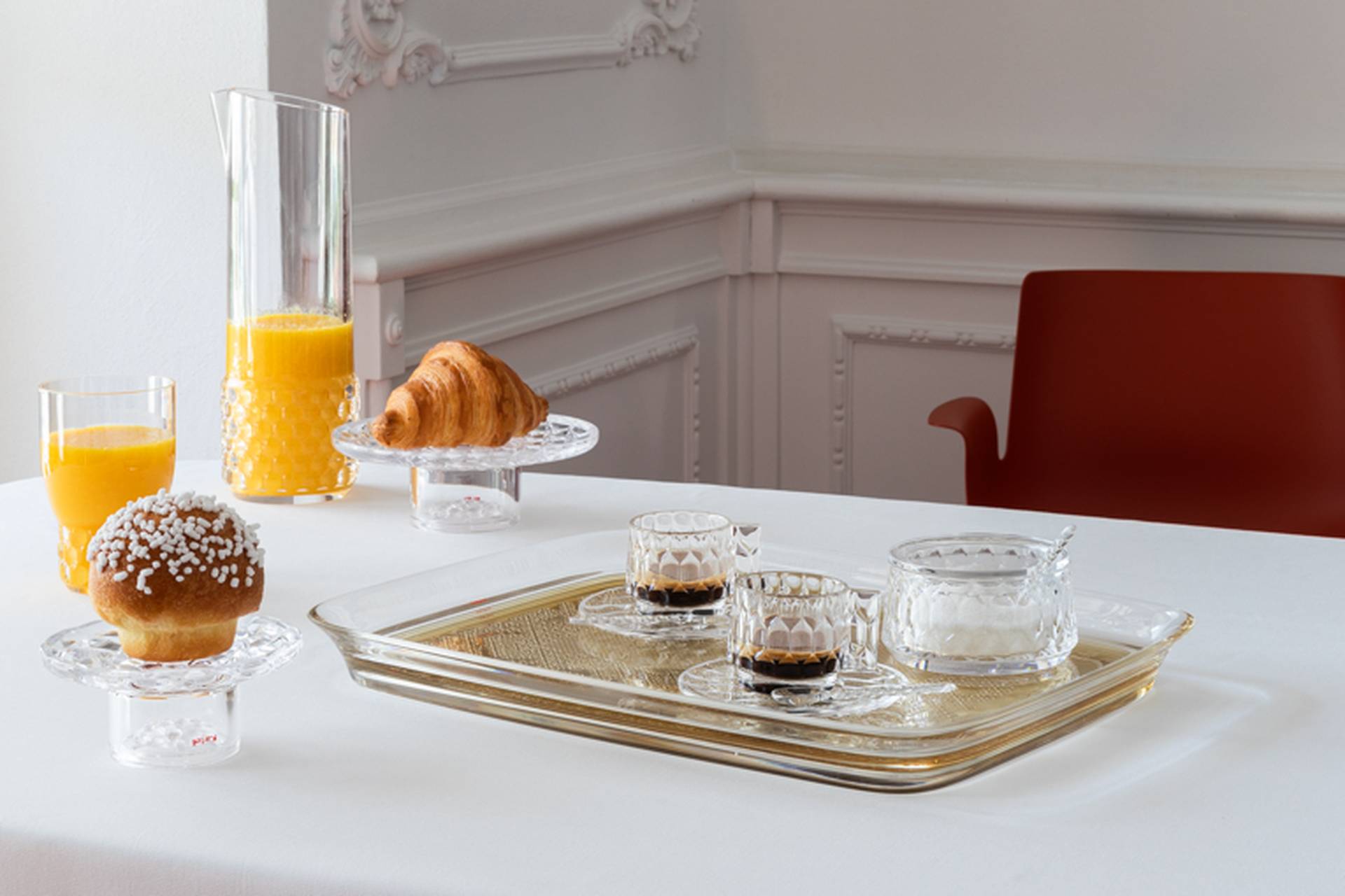 Teatime Serviertablett Chrom