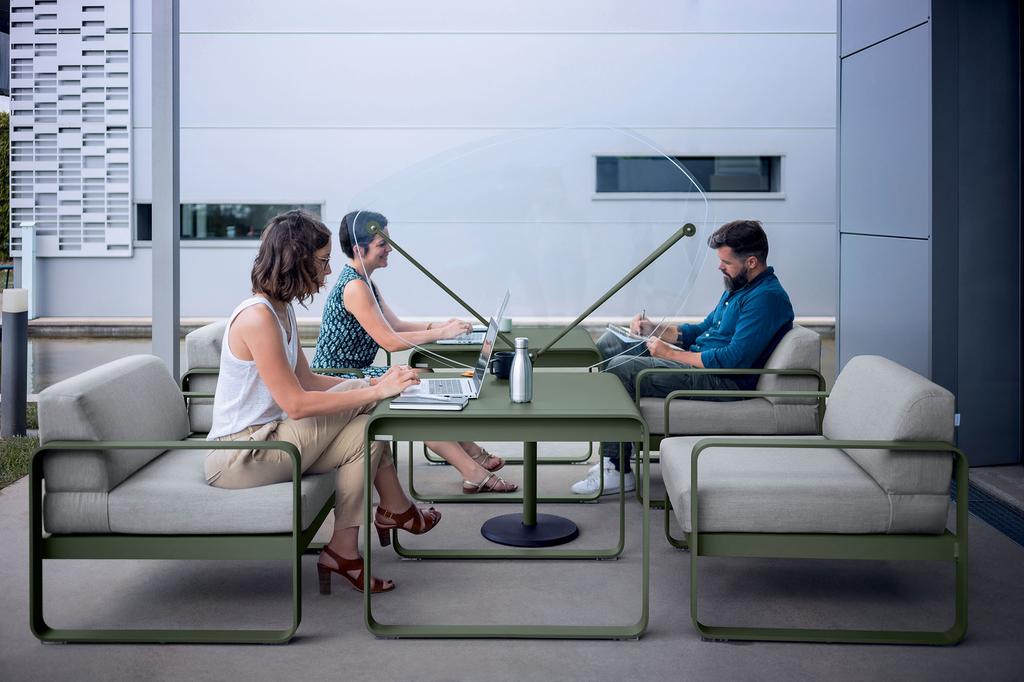 Bellevie halbhoher Lounge-Tisch Latte Beige 140 x 80 cm Bellevie halbhoher Lounge-Tisch Latte Beige 74 x 80 cm