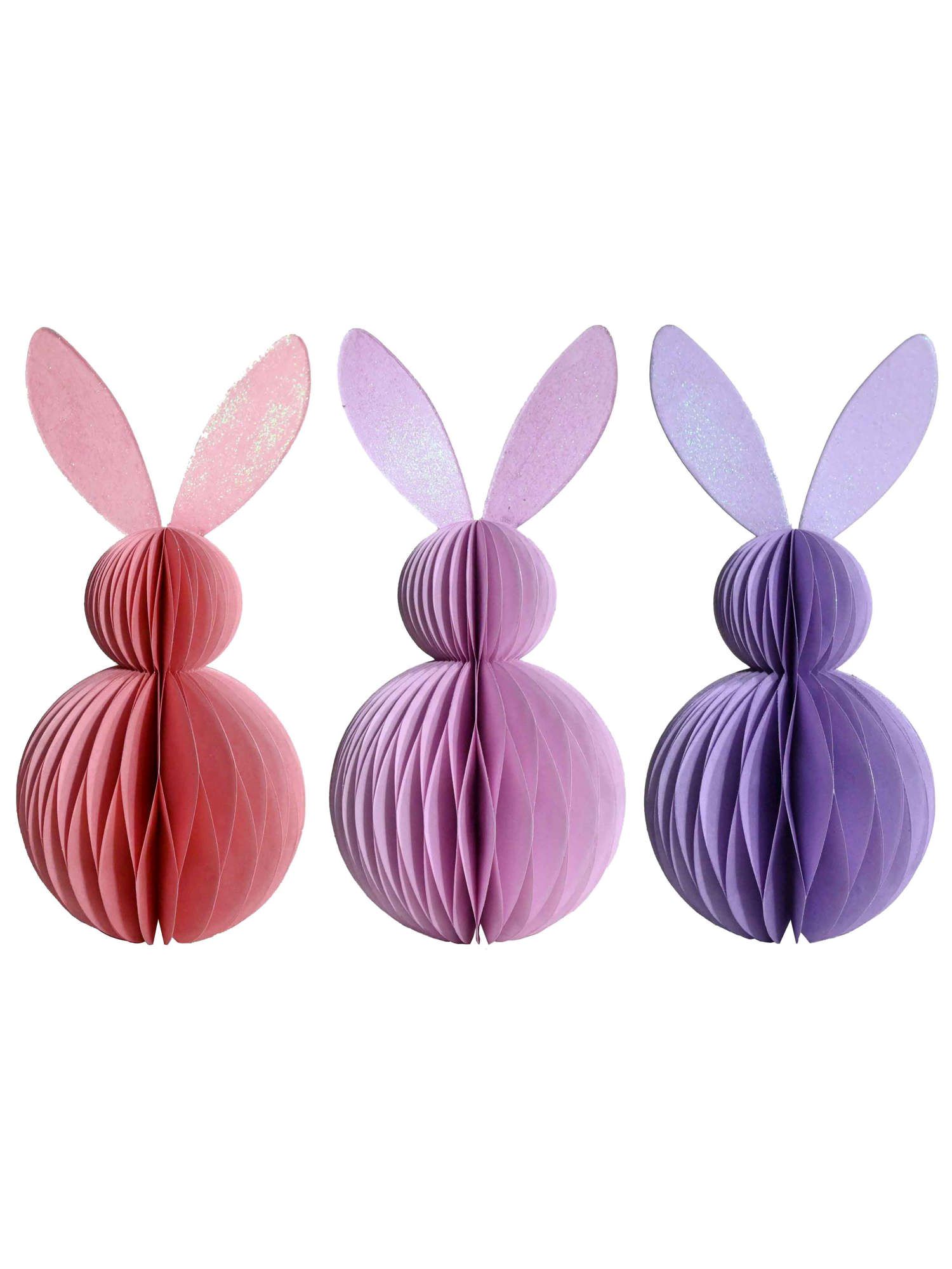 Dekohase Honeycomb 30 cm – Papier-Osterhase in Korall, Lila & Rosa Dekohase Honeycomb 30 cm – Papier-Osterhase in Korall, Lila & Rosa
