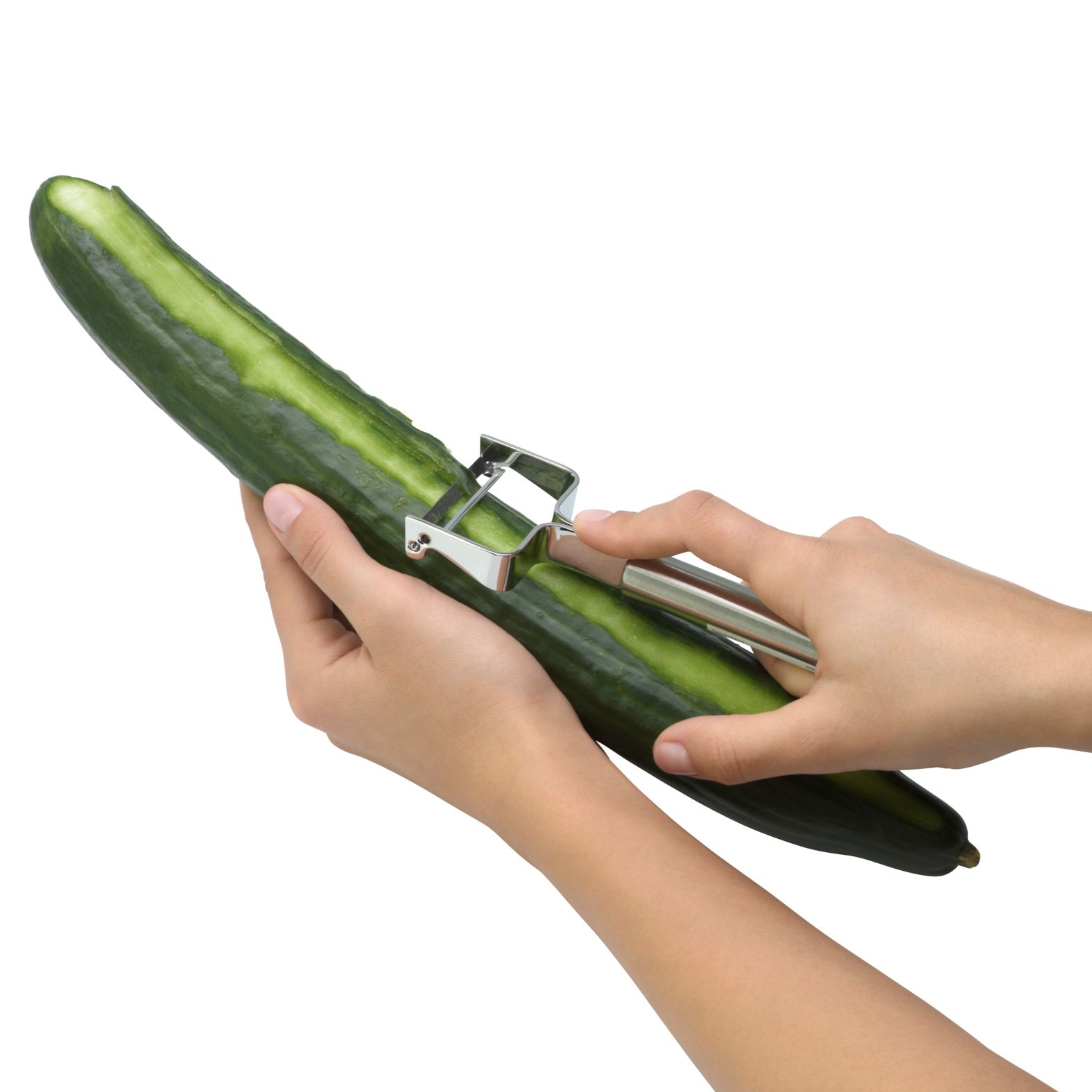 Profi Plus Sparschäler 17 cm – Edelstahl Gemüseschäler mit beweglicher Klinge