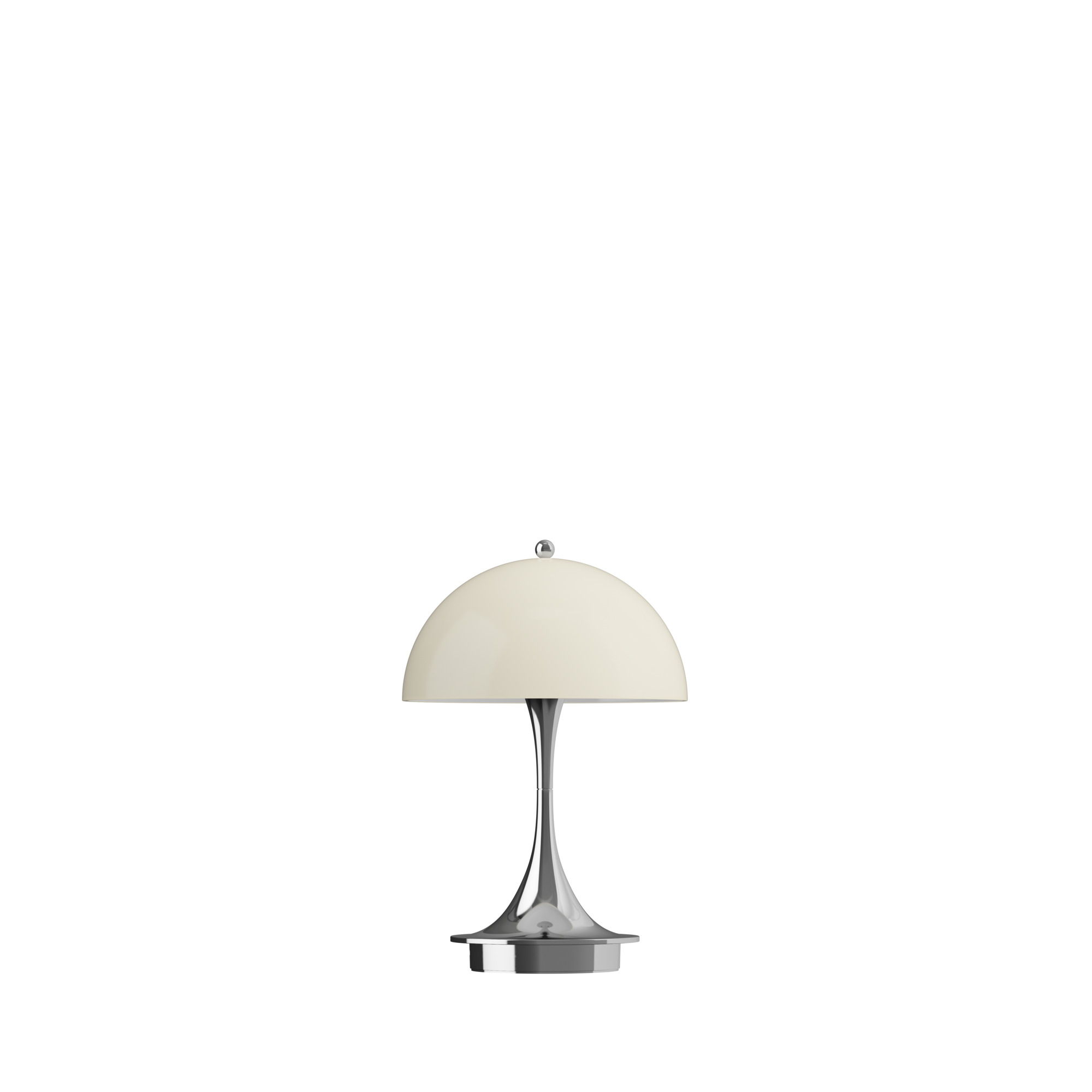 Panthella 160 tragbare Tischleuchte Chrom Opal Beige Panthella 160 tragbare Tischleuchte Chrom Opal Beige