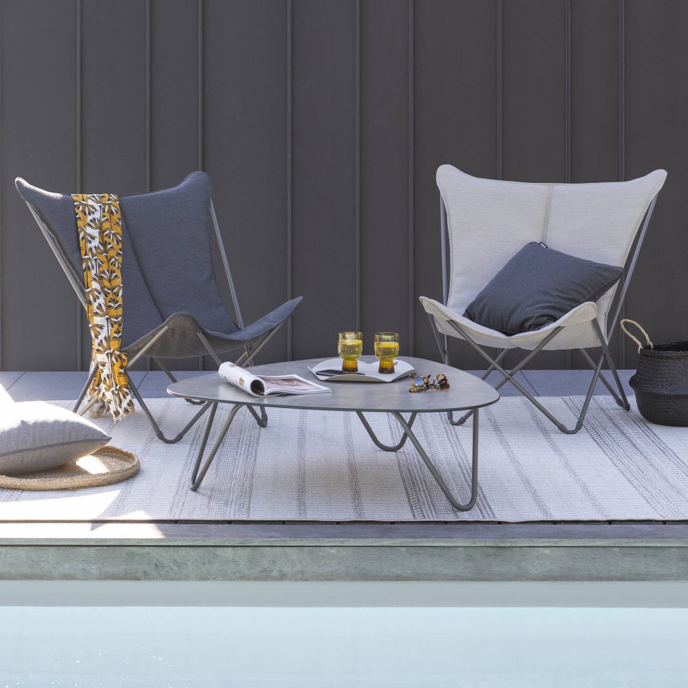Sparset Outdoor Stuhl Sphinx Hedona Céladon / Gestell Kaolin + Tablett