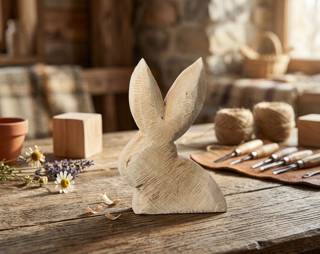 Deko-Hase Beron aus Holz – Handgefertigte Osterfigur 30 cm Deko-Hase Beron aus Holz – Handgefertigte Osterfigur 30 cm