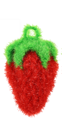 Dekorativer Spülschwamm Strawberry 16 x 5 x 2cm