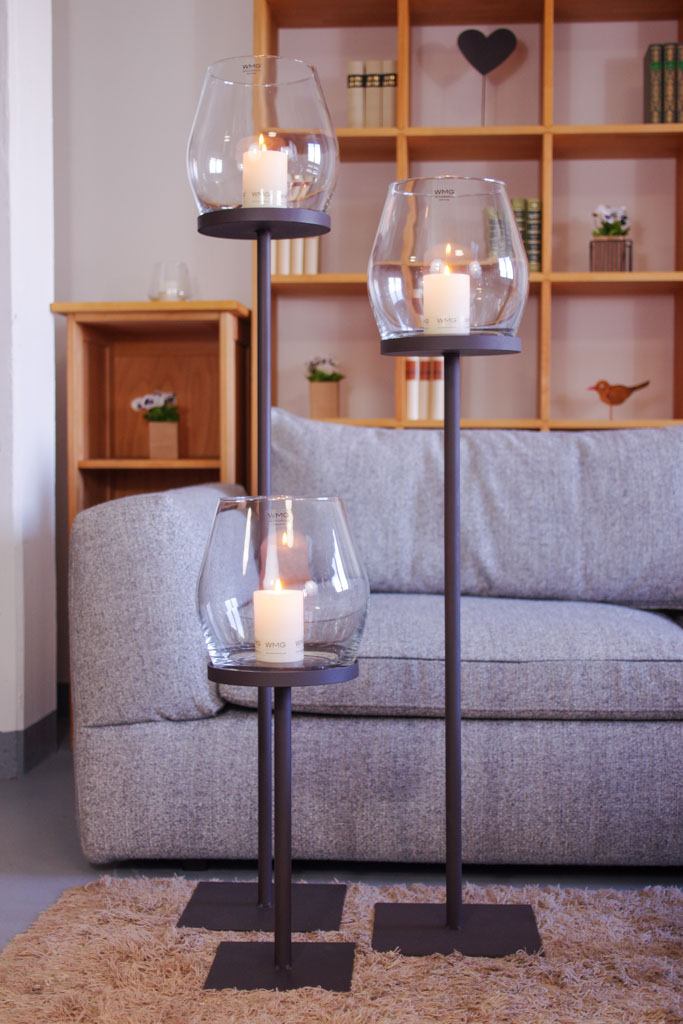 Eisen Windlicht Laurentius Höhe 115 cm Eisen Windlicht Laurentius Höhe 50 cm