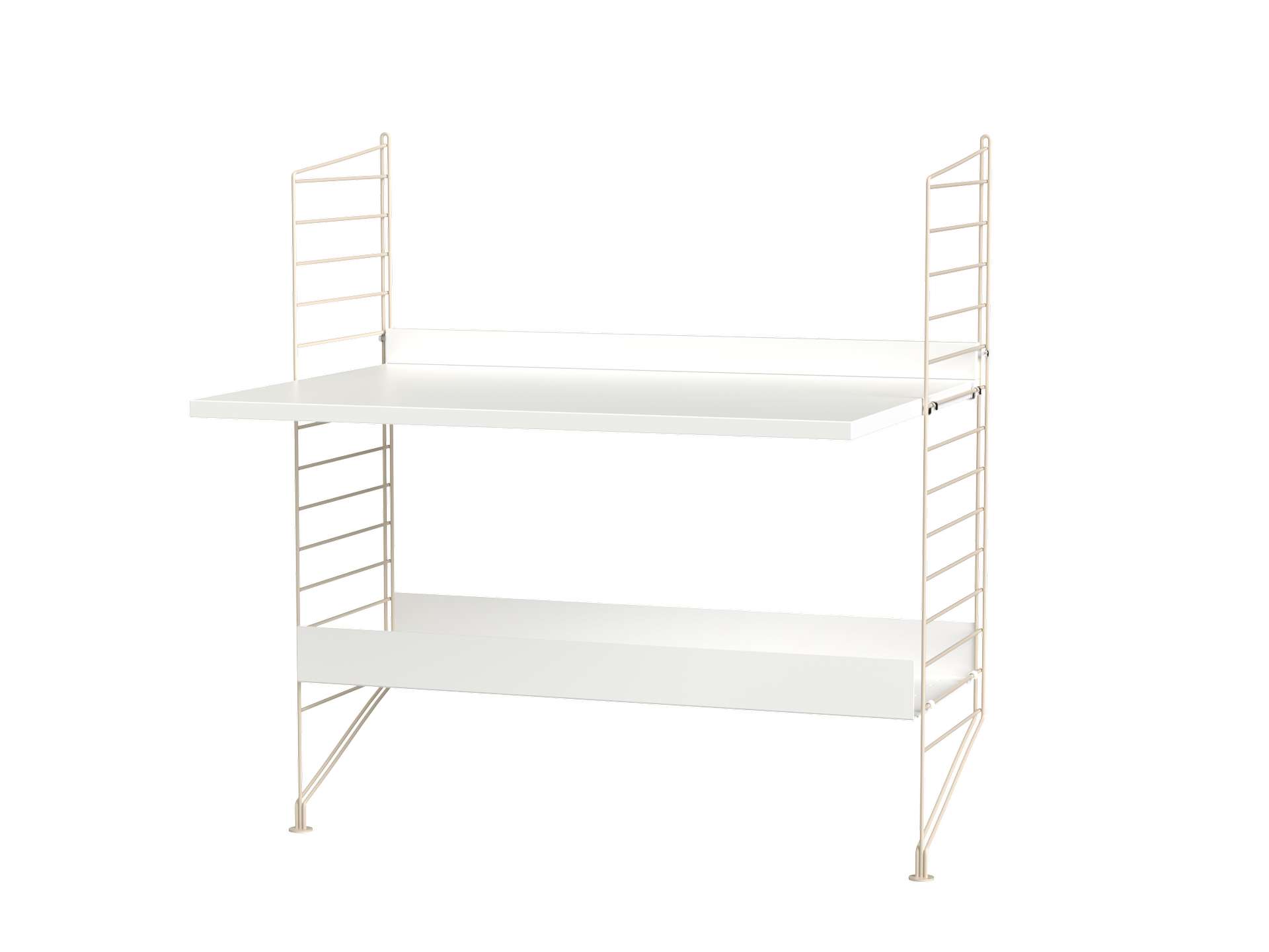 Kinderschreibtisch höhenverstellbar Beige Weiß