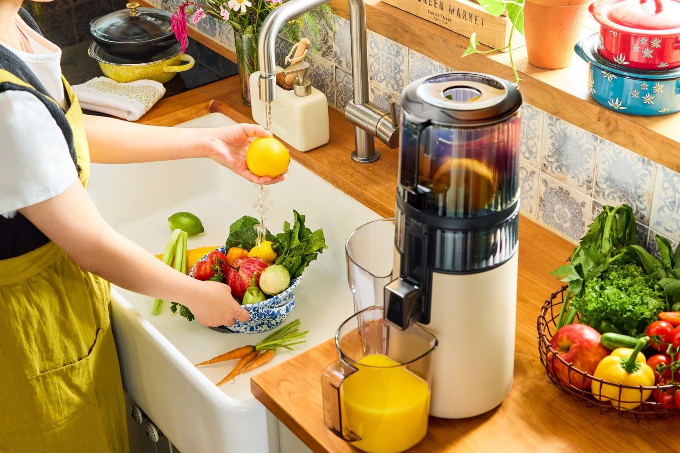 Entsafter - Slow Juicer H70-ST mit feinmaschigem Sieb