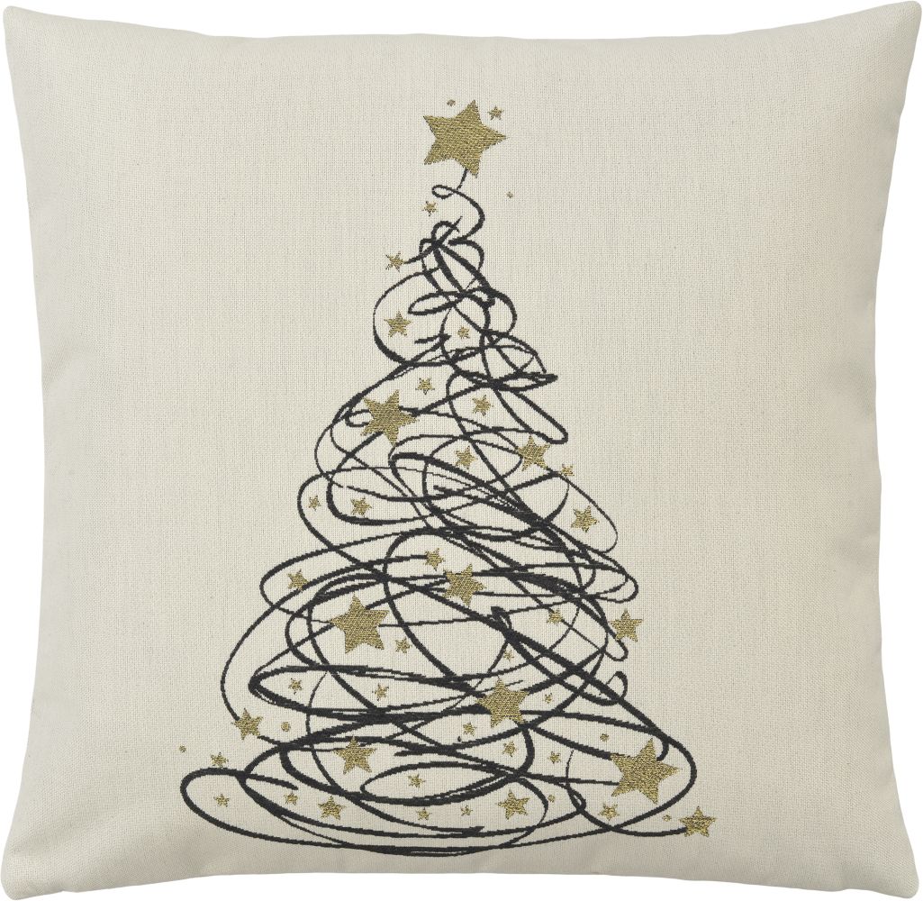 Kissenhülle GINO 50 × 50 cm – Modernes Weihnachtsbaum-Motiv
