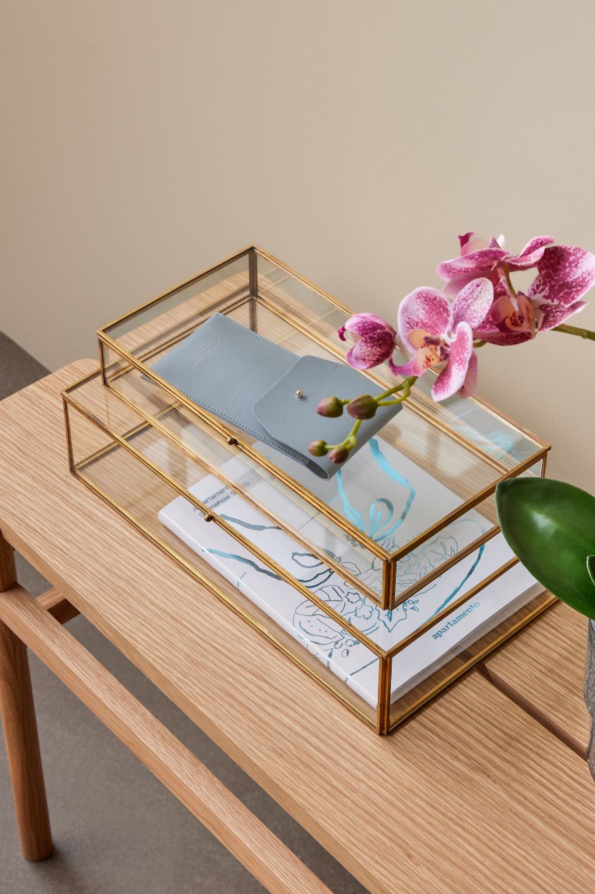 Glasbox Small Klar/Messingfarben Glasbox Small Klar/Messingfarben