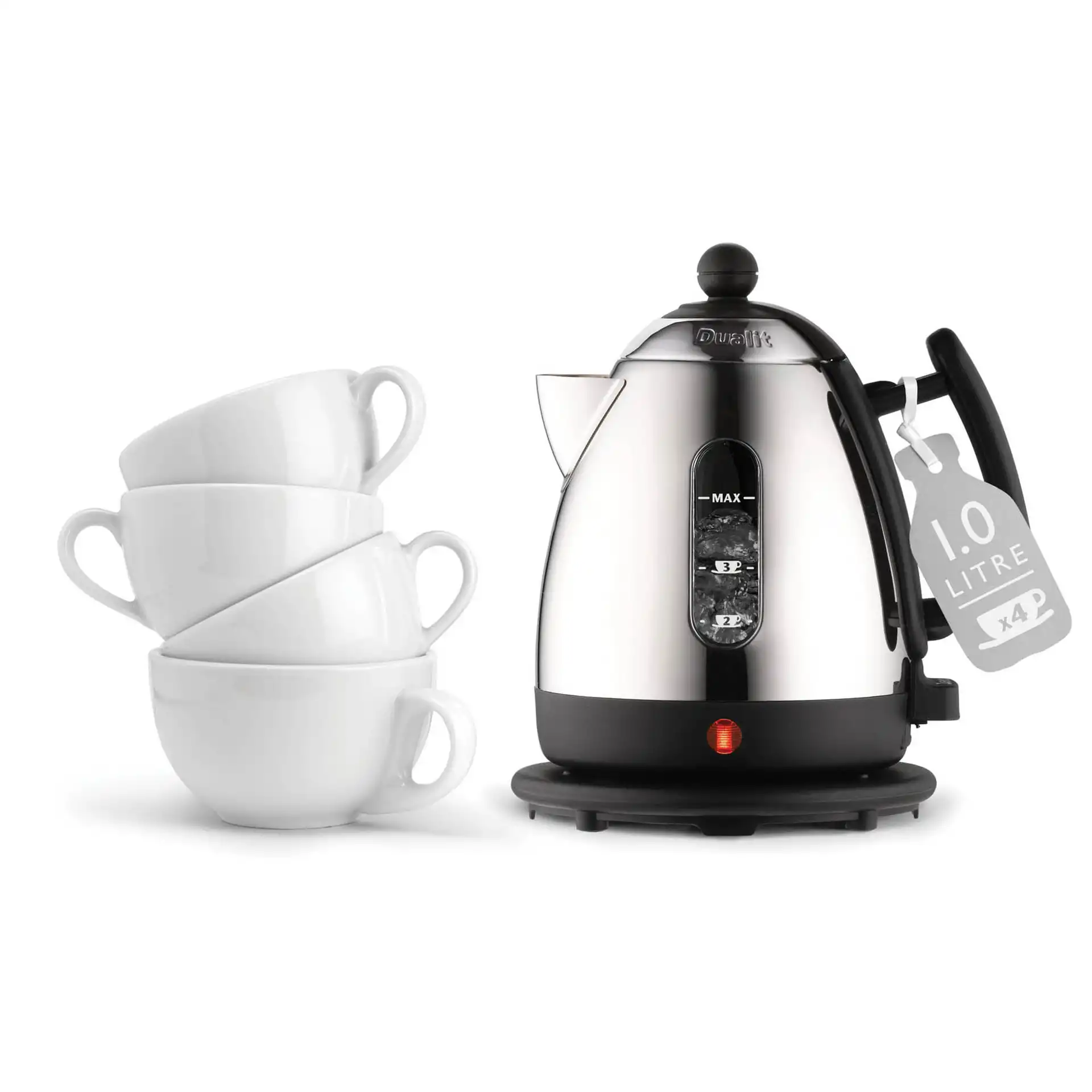 Lite Wasserkocher Edelstahl Schwarz 1 Liter