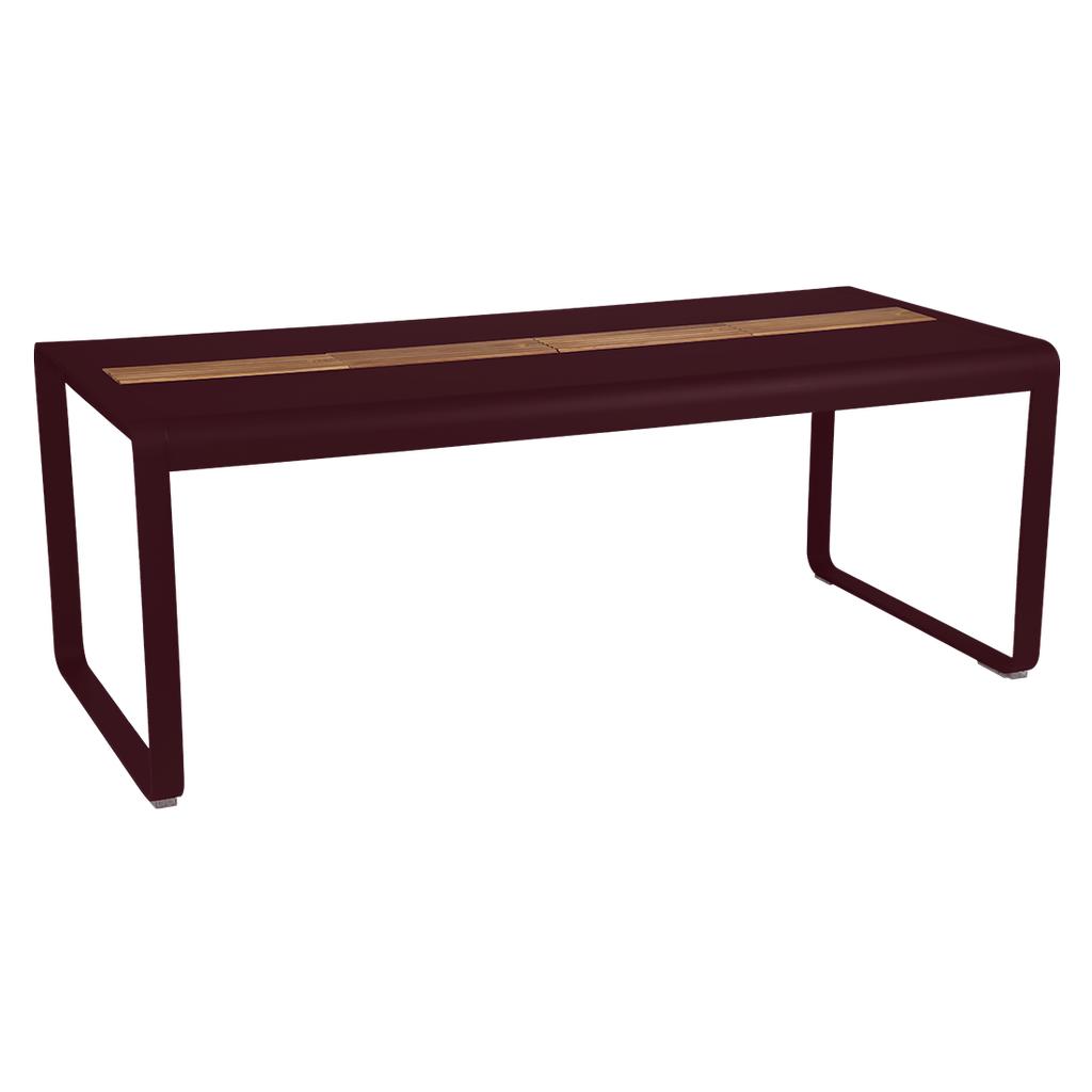 Bellevie Tisch 196 x 90cm mit Aufbewahrung Schwarzkirsche