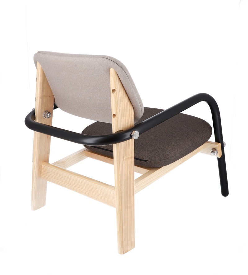 Sessel BILLY, Gestell: Esche, Armlehne: Stahlrohr schwarz/braun/beige Sessel BILLY, Gestell: Esche, Armlehne: Stahlrohr schwarz/braun/beige