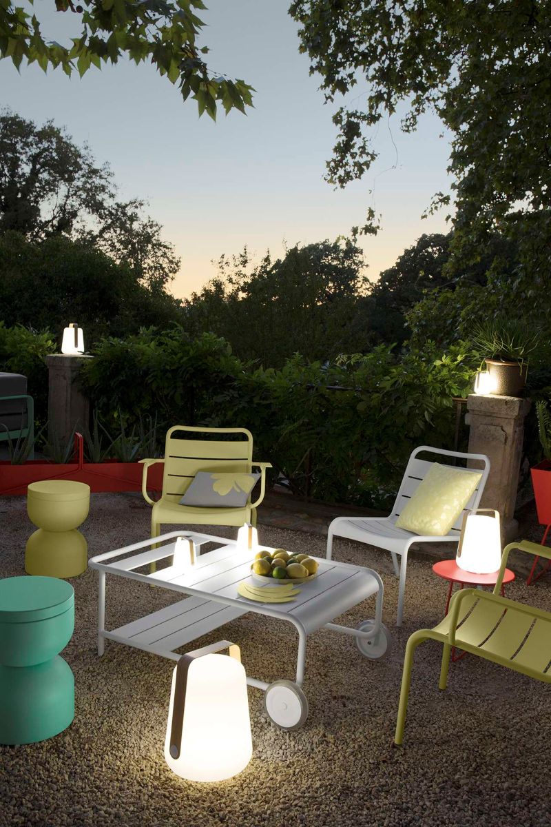 Balad2 Akku Leuchte Bamboo – Stilvolle Outdoorlampe mit Bambushenkel Höhe 38 cm