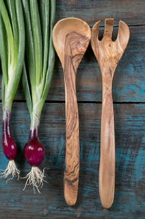 Olivenholz Salatbesteck"Nizza" 30 cm Olivenholz Salatbesteck"Nizza" 30 cm