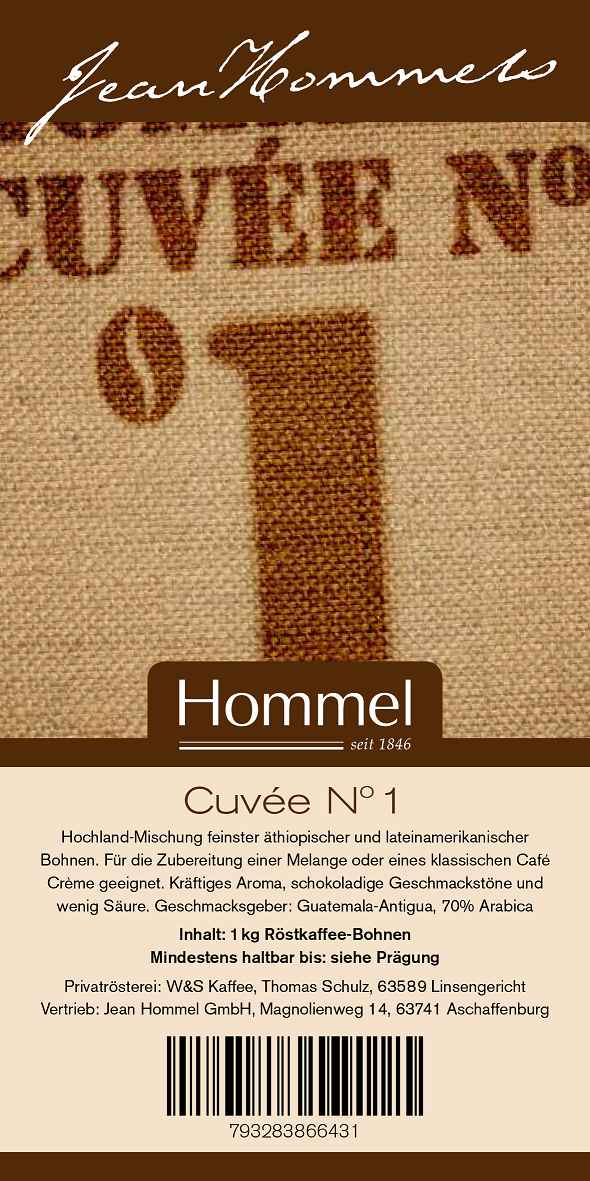 Kaffee Cuvee Nr. 1 1000g Kaffee Cuvee Nr. 1 1000g