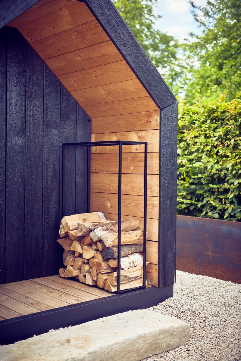 Kaminholzgestell HOLZMAXX, Stahlrohr Schwarz - Sonderpreis