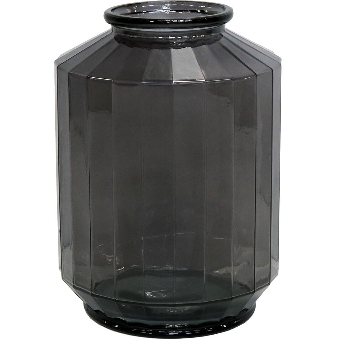 Glasvase The Edge Ø25 x h35 cm Grau Glasvase The Edge Ø25 x h35 cm Grau