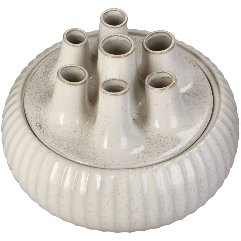 Vase Stoneware weiß 29x29x25.5cm Vase Stoneware weiß 29x29x25.5cm