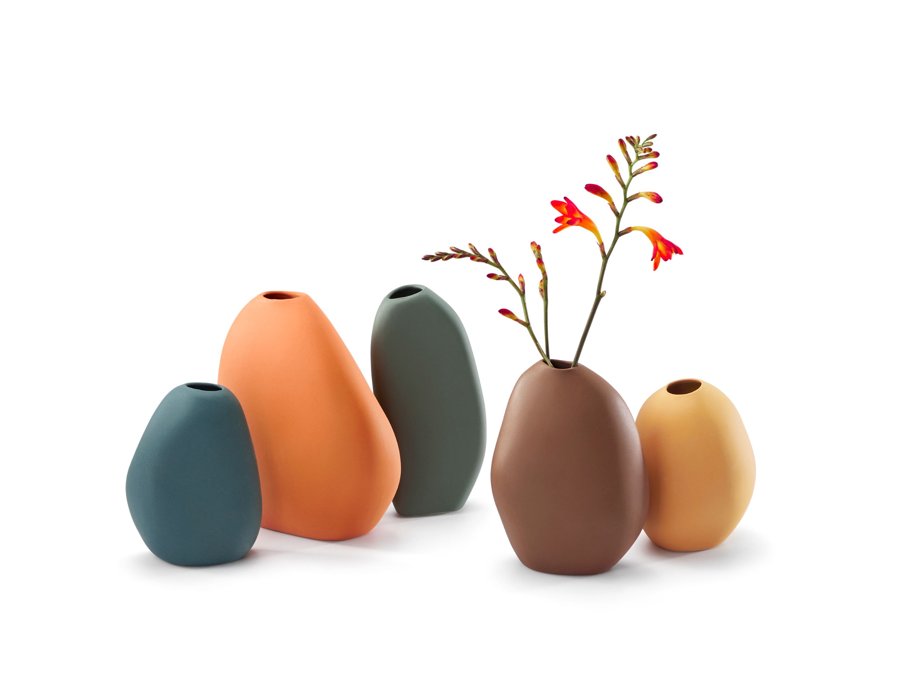 BUD moderne Vase skandinavisches Design ocker