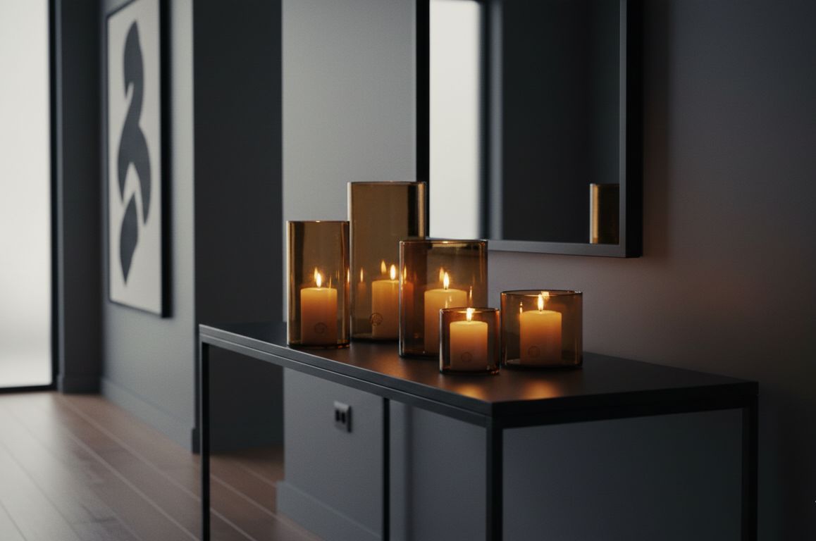 Zylinder mit Boden - Dekoglas amber organic orange Zylinder mit Boden - Dekoglas amber organic orange