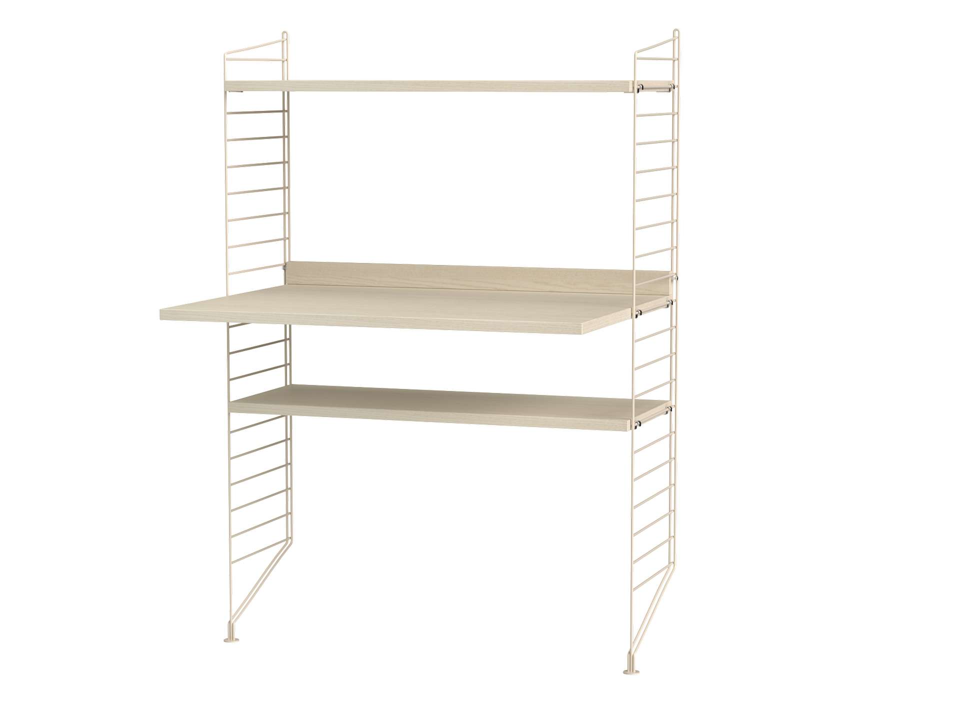 Kleiner Schreibtisch mit Ablage Beige Esche