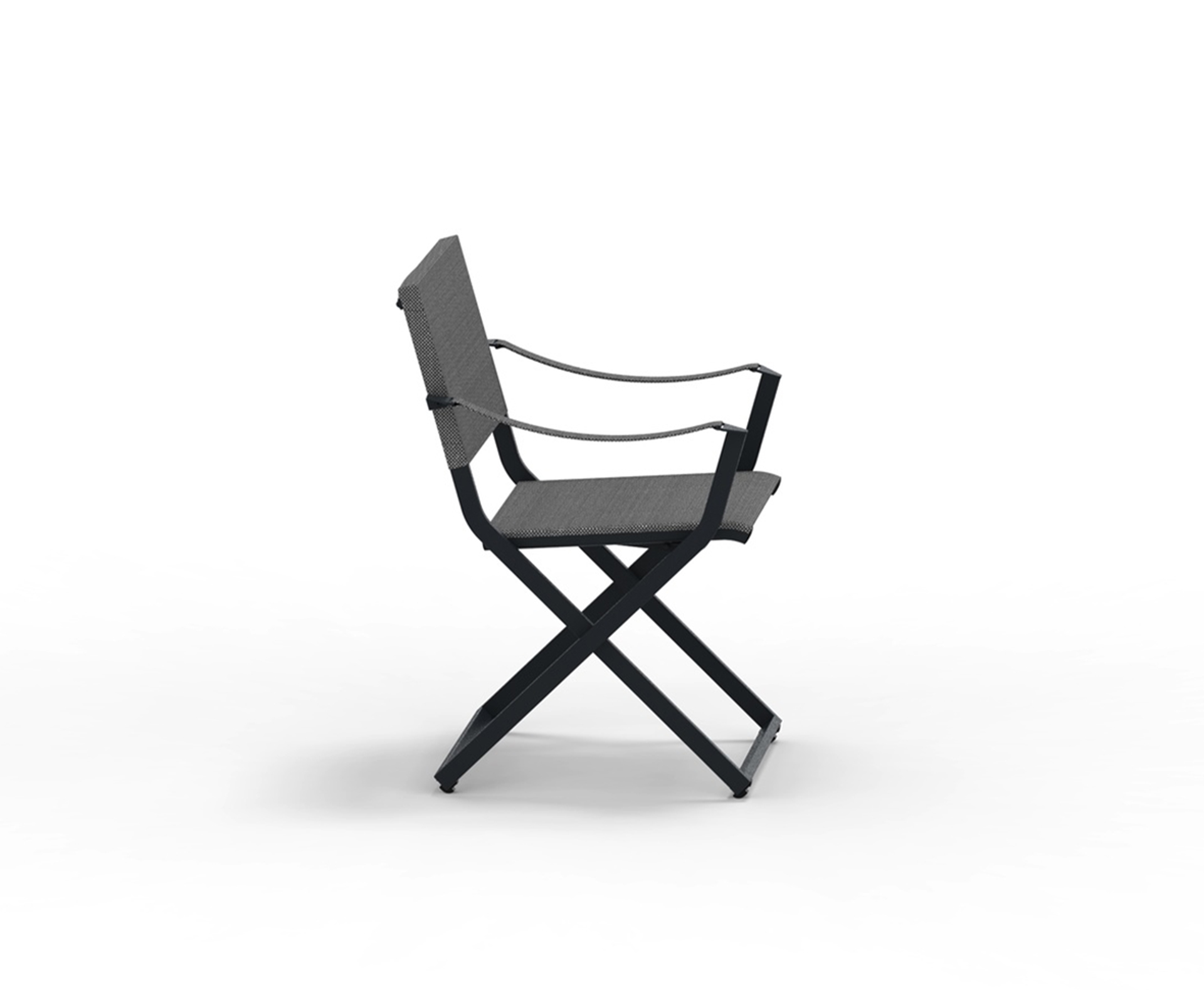 Fellini Armlehnen Klappstuhl Outdoor Antikgrau/Schwarz/Stahl
