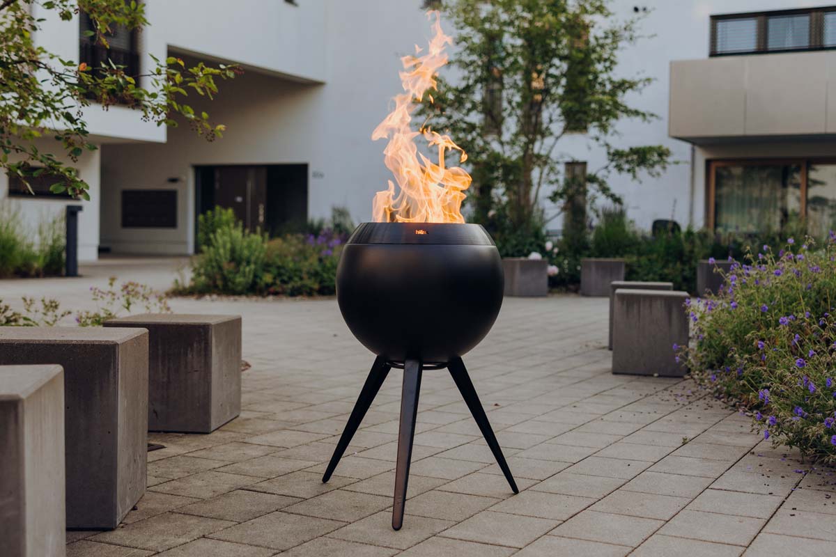 MOON 45 Feuerschale Ø 45 cm All Black / hoch