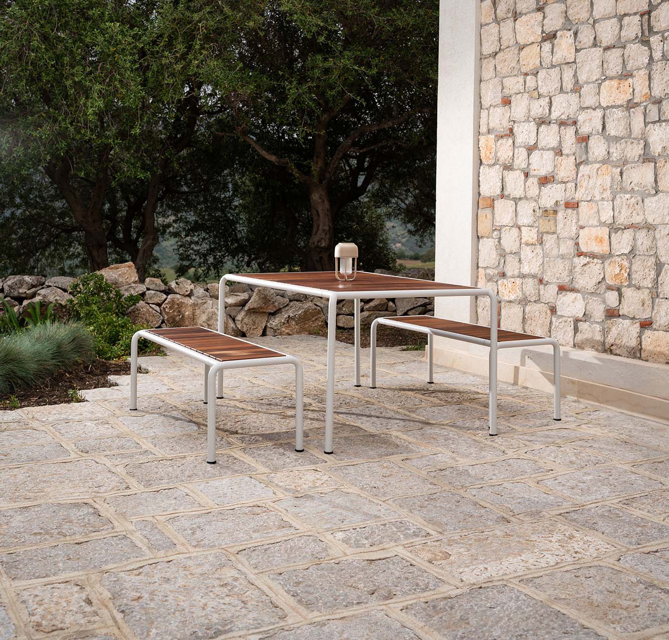 AVANTI Outdoor-Bank 199,5 cm Kiefer Olivgrün