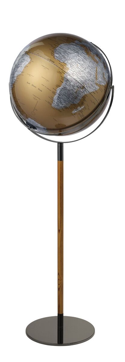 LED-Leuchtglobus 43,5 cm „Apollo Light Flex“ – Dimmbar, drehbar & mit Relief silber/gunmetal/bronze