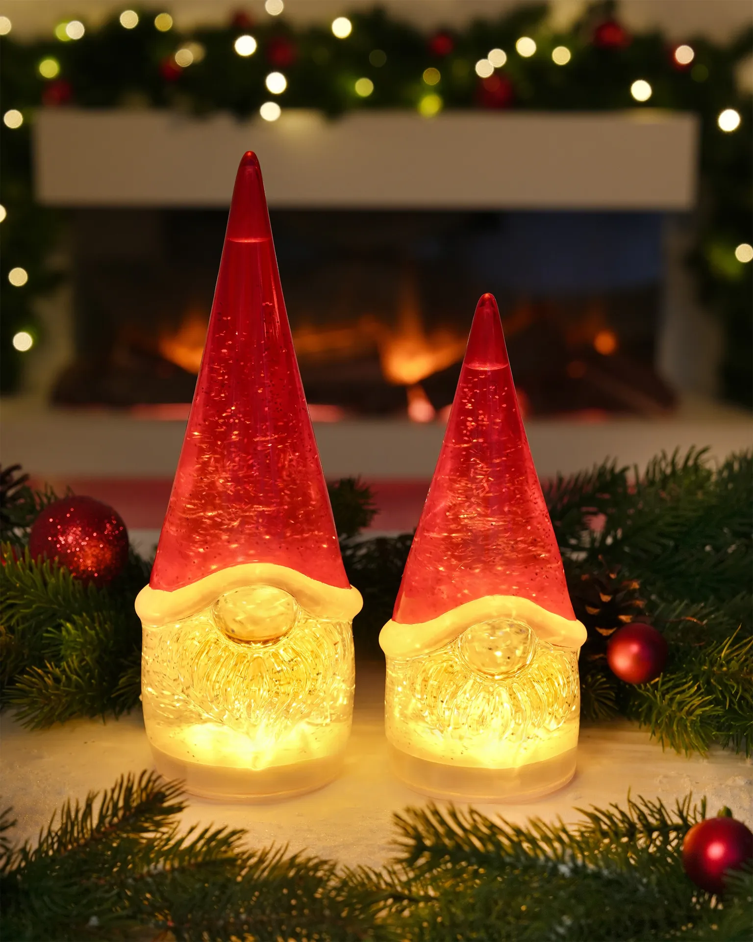 GLAMOR GNOME beleuchteter Gartenzwerg 22 cm