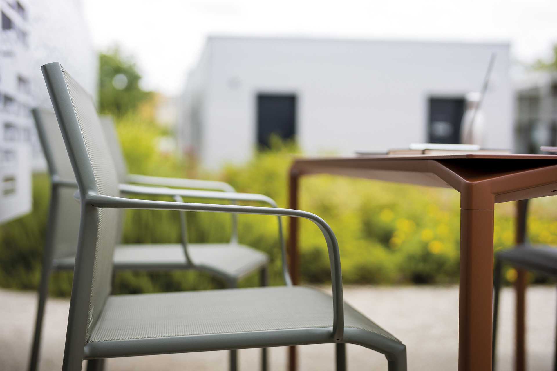 Calvi Garten-Tisch Grau-Kreta 160 x 80 cm Latte Beige