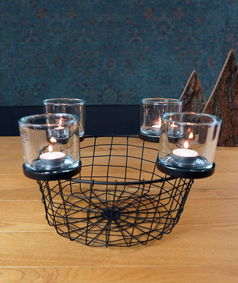 Eisen-Schalenleuchter Milla 4 flammig Eisen-Schalenleuchter Milla 4 flammig