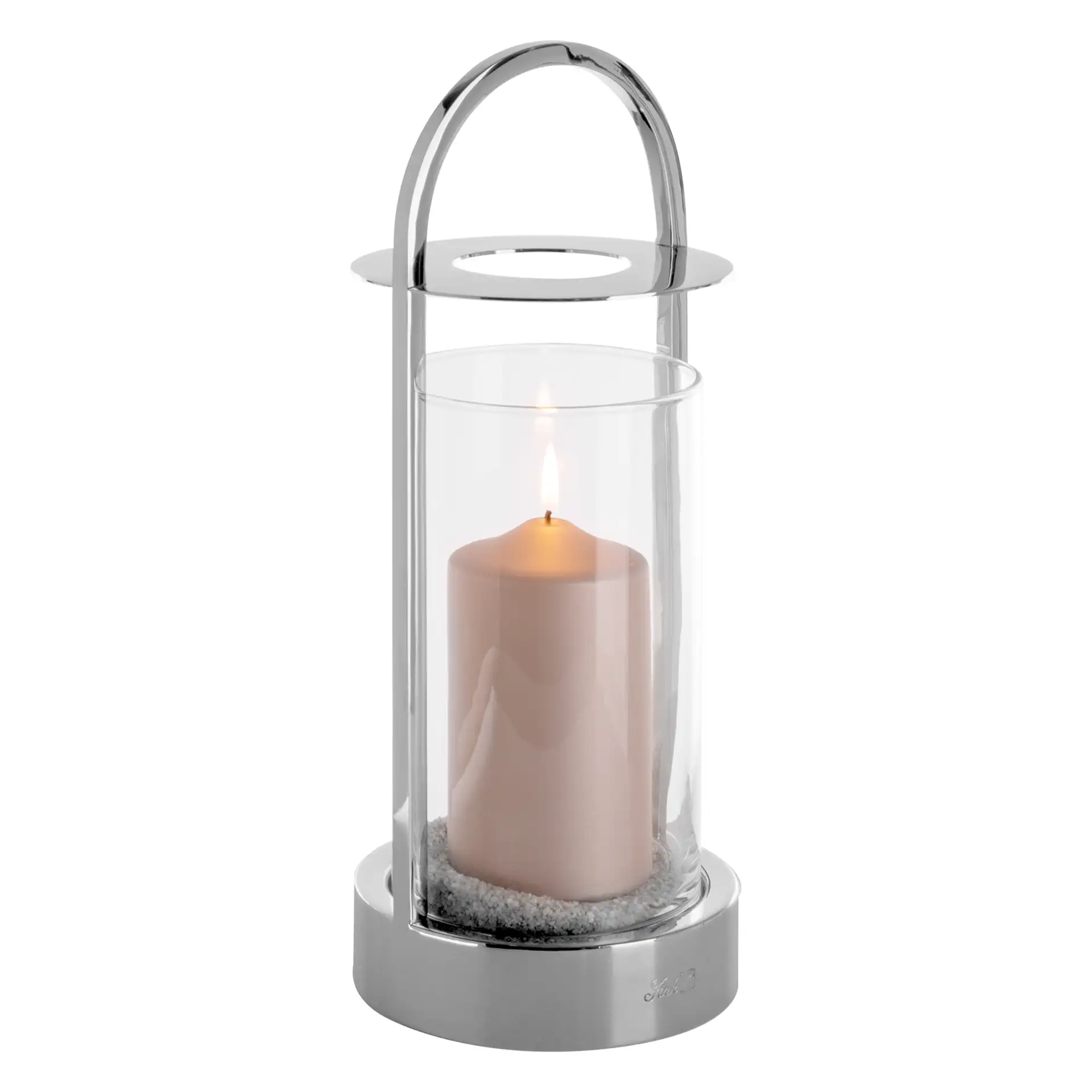 LAKIS Windlicht Edelstahl mit Glas