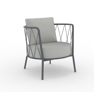 Daisy niedriger Lounge-Sessel dunkelgrau, grau-grigio Daisy niedriger Lounge-Sessel dunkelgrau, grau-grigio