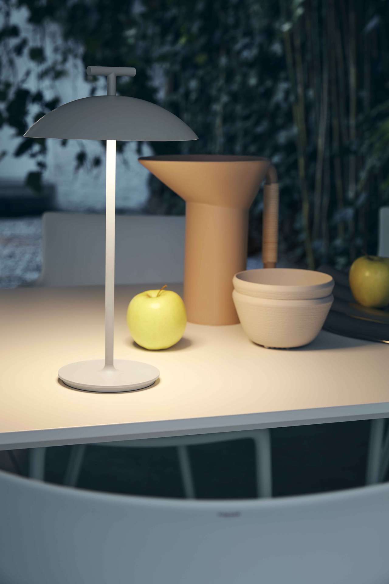 LED Tischleuchte Mini Geen-A mit Kabelanschluss Ziegel