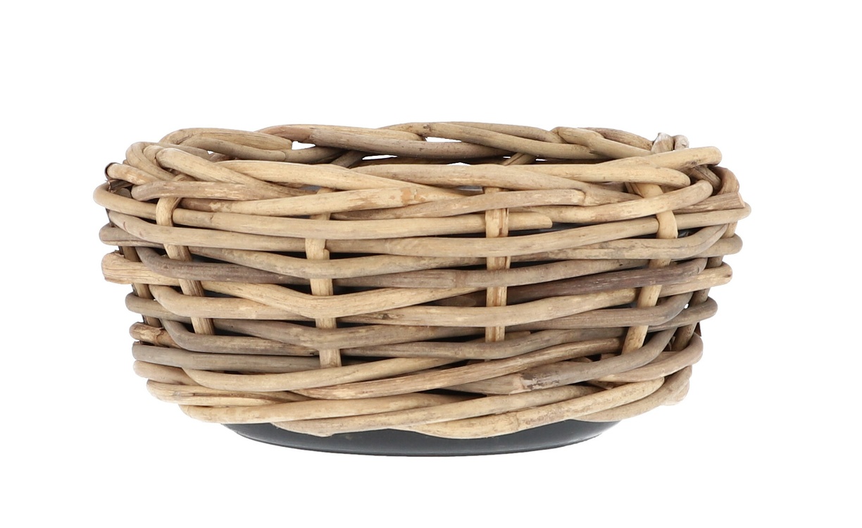 Korb PALAU Naturrattan ca. Ø 40 cm / 20 cm hoch - ohne Ablaufloch Korb PALAU Naturrattan ca. Ø 40 cm / 20 cm hoch - ohne Ablaufloch