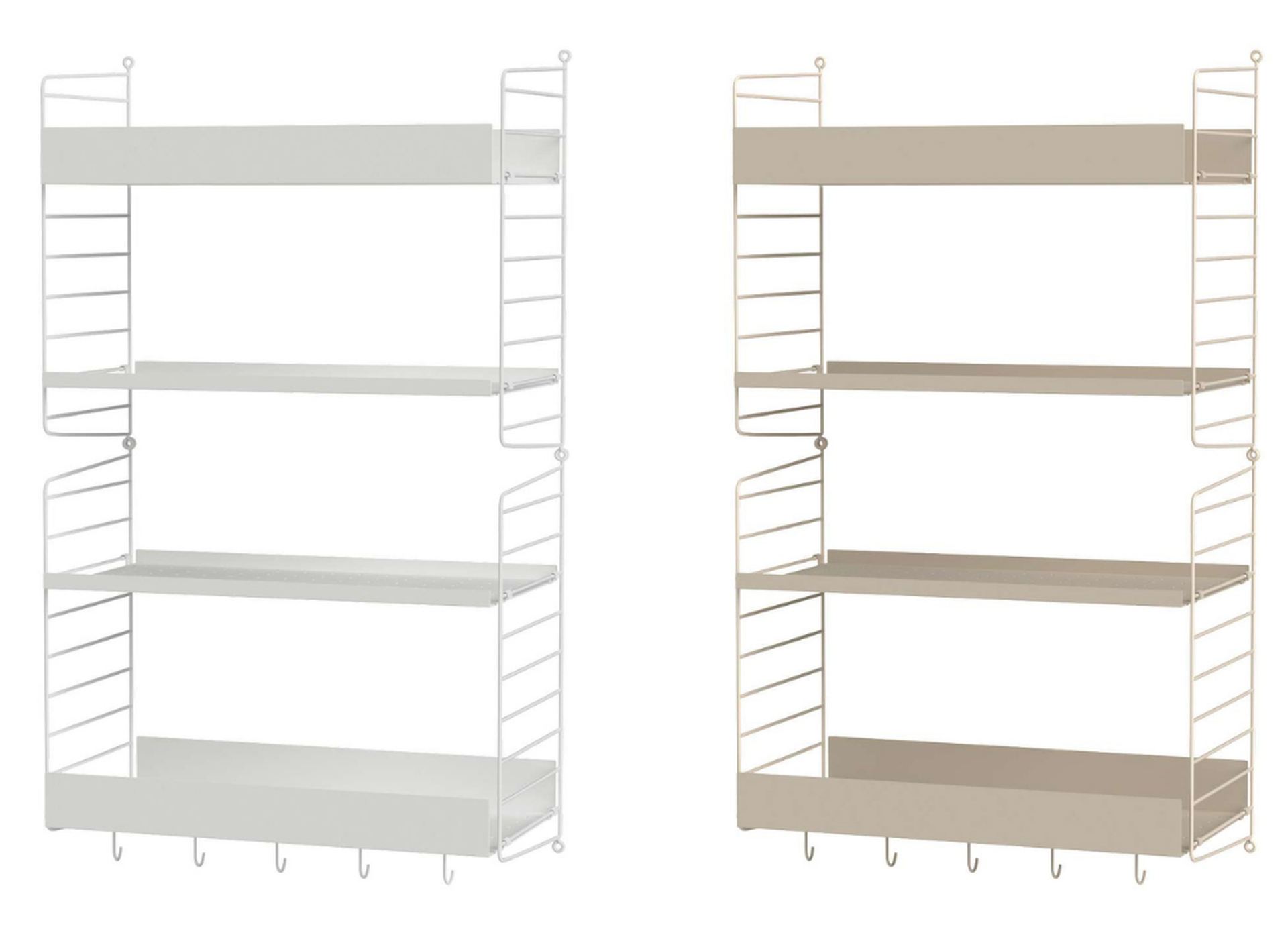 Küchenregal mit Haken Küchenregal mit Haken Schwarz