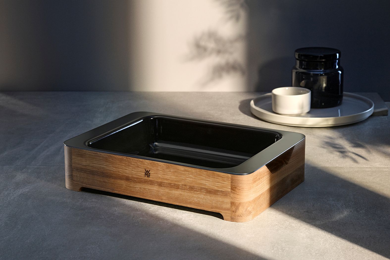 Fusiontec Auflaufform mit Eichenholz-Servierrahmen Fusiontec Auflaufform mit Eichenholz-Servierrahmen