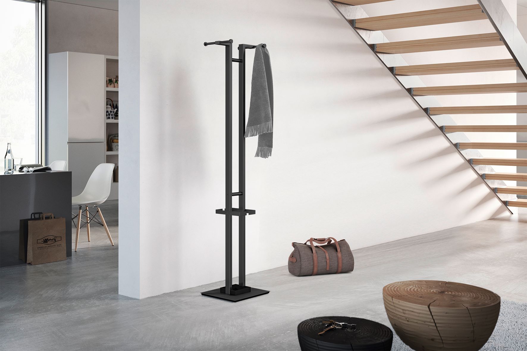 Atacio Standgarderobe mit integriertem Schirmständer Atacio Standgarderobe mit integriertem Schirmständer