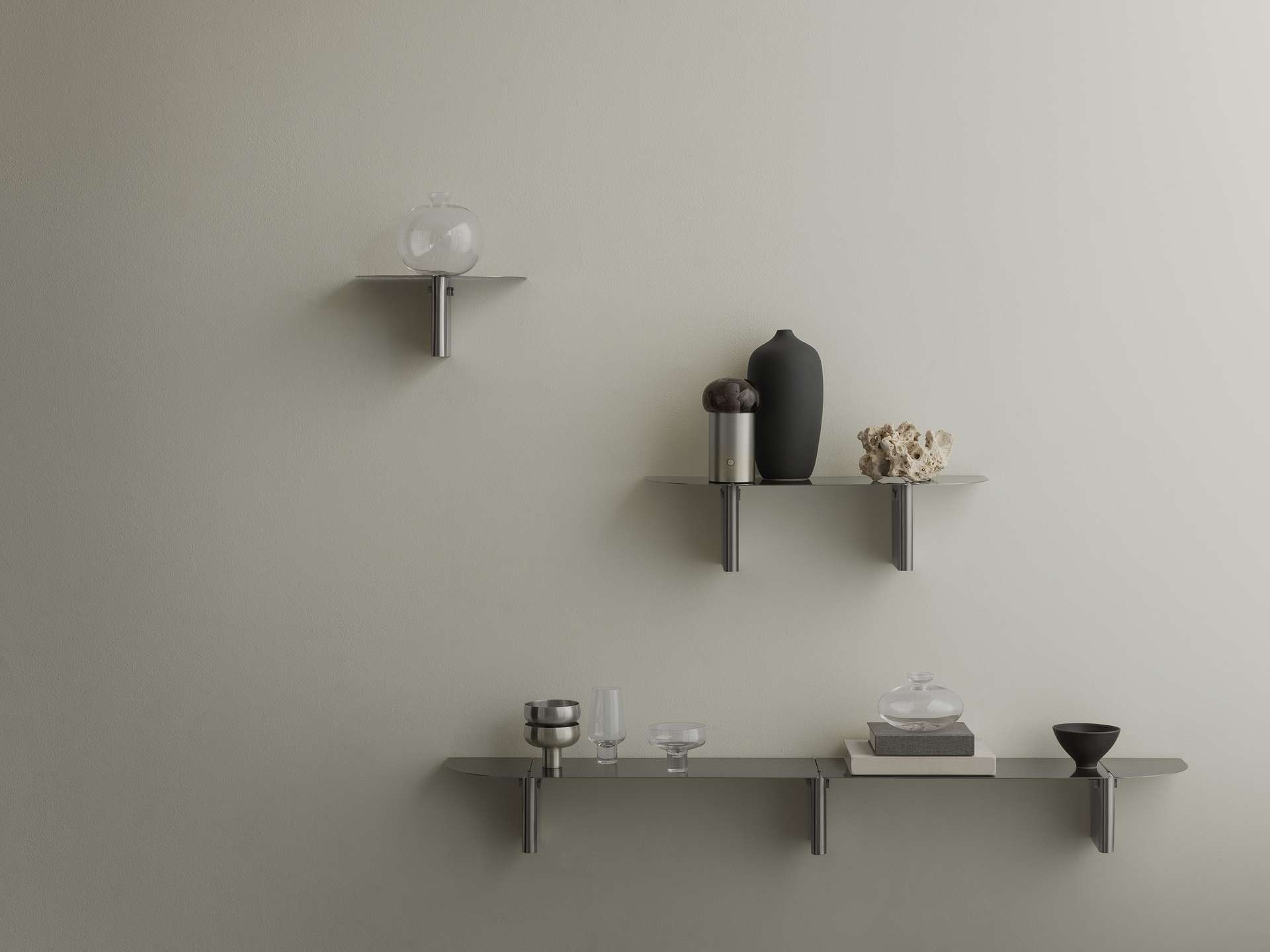 Designer Wandregal ORU aus Metall Burned Metal 80