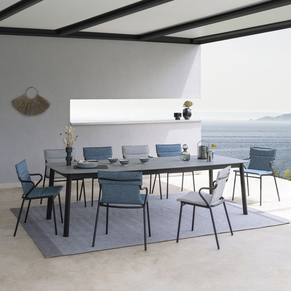 Stuhl mit Armlehne ANCONE Latte / Gestell Titane Stuhl mit Armlehne ANCONE Latte / Gestell Titane