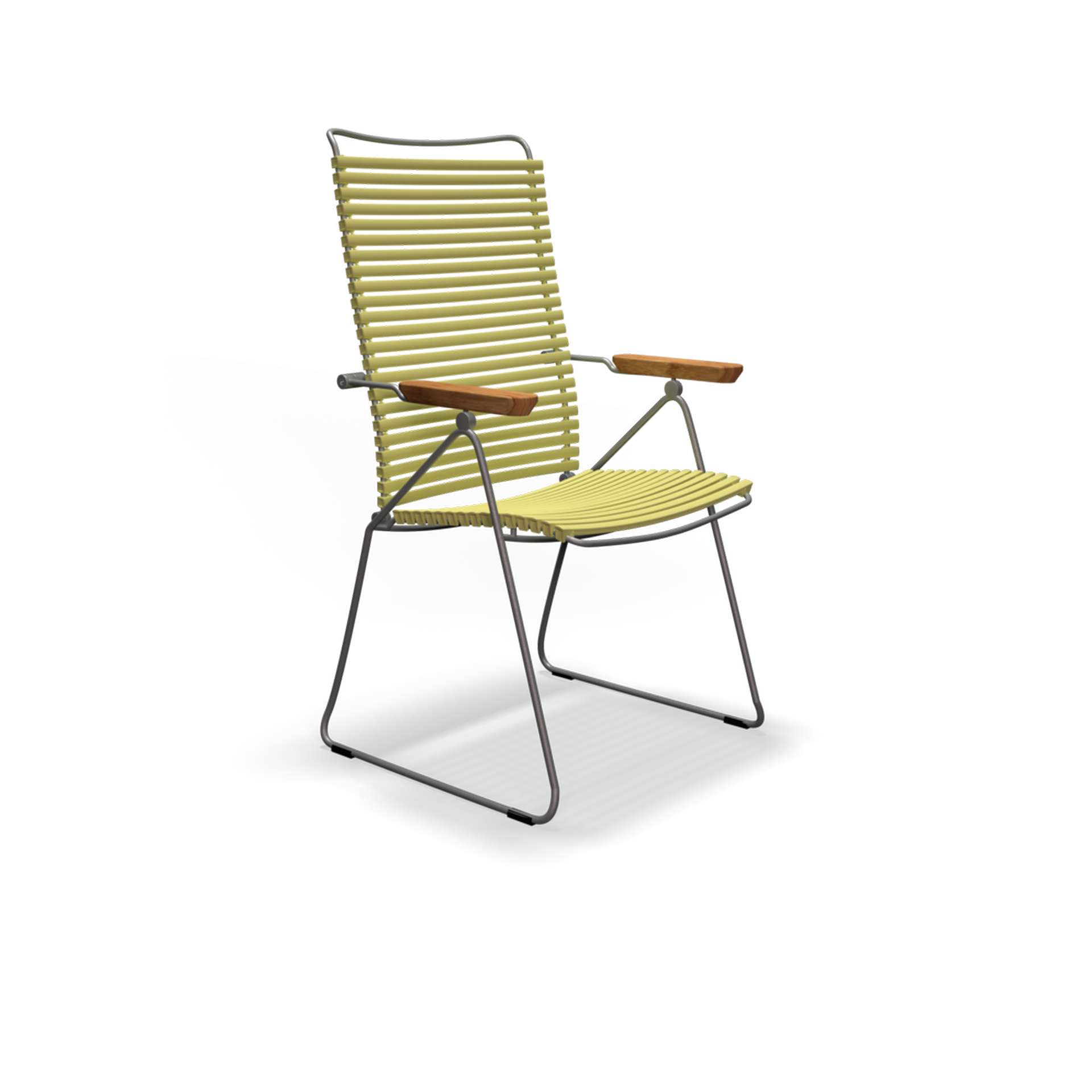 Outdoor Stuhl Click verstellbare Rückenlehne  Zitronengelb günstig online kaufen