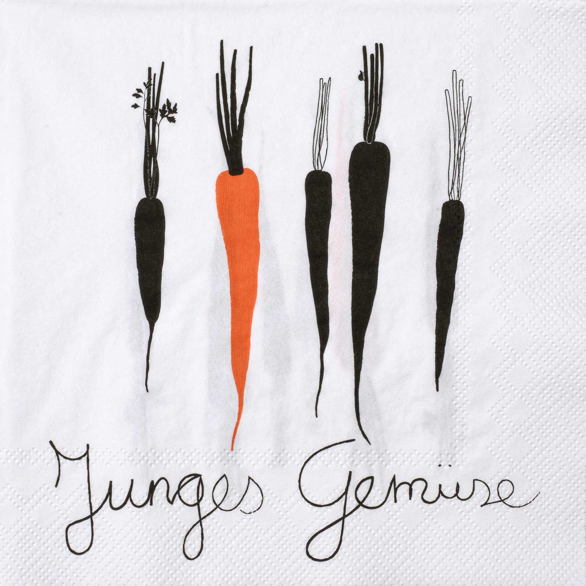 Serviette Junges Gemüse 33x33 cm Serviette Junges Gemüse 33x33 cm