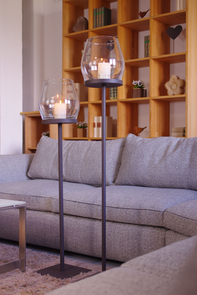 Eisen Windlicht Laurentius Höhe 50 cm