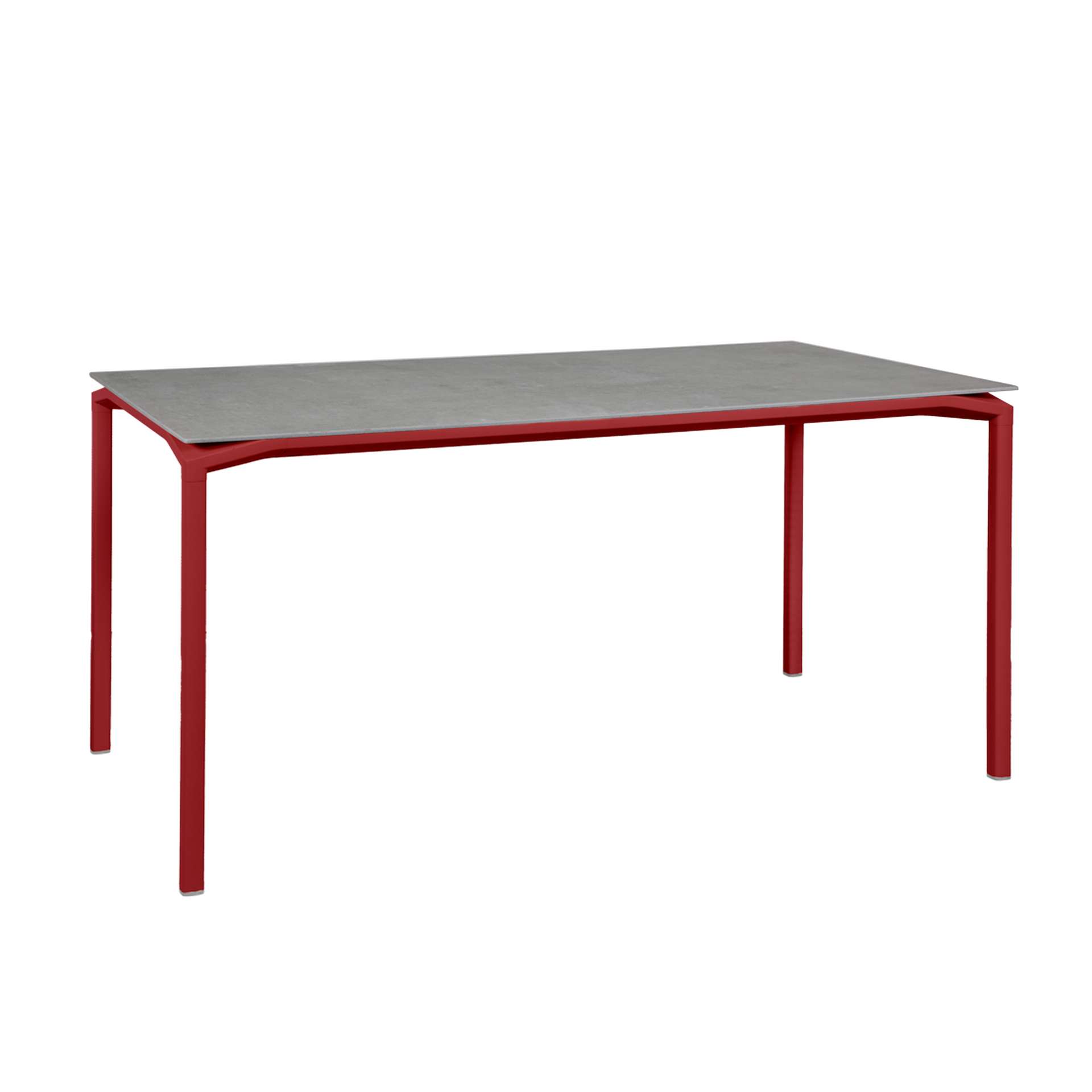 Calvi Outdoor-Gartentisch Mineral Grau-Kreta 160x80 cm mit Dekton® Platte 43 Chilli Calvi Outdoor-Gartentisch Mineral Grau-Kreta 160x80 cm mit Dekton® Platte 43 Chilli