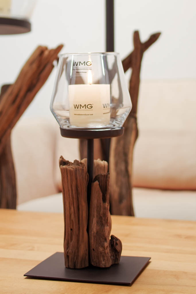 Treibholzwindlicht Raisa aus Teak 30 cm