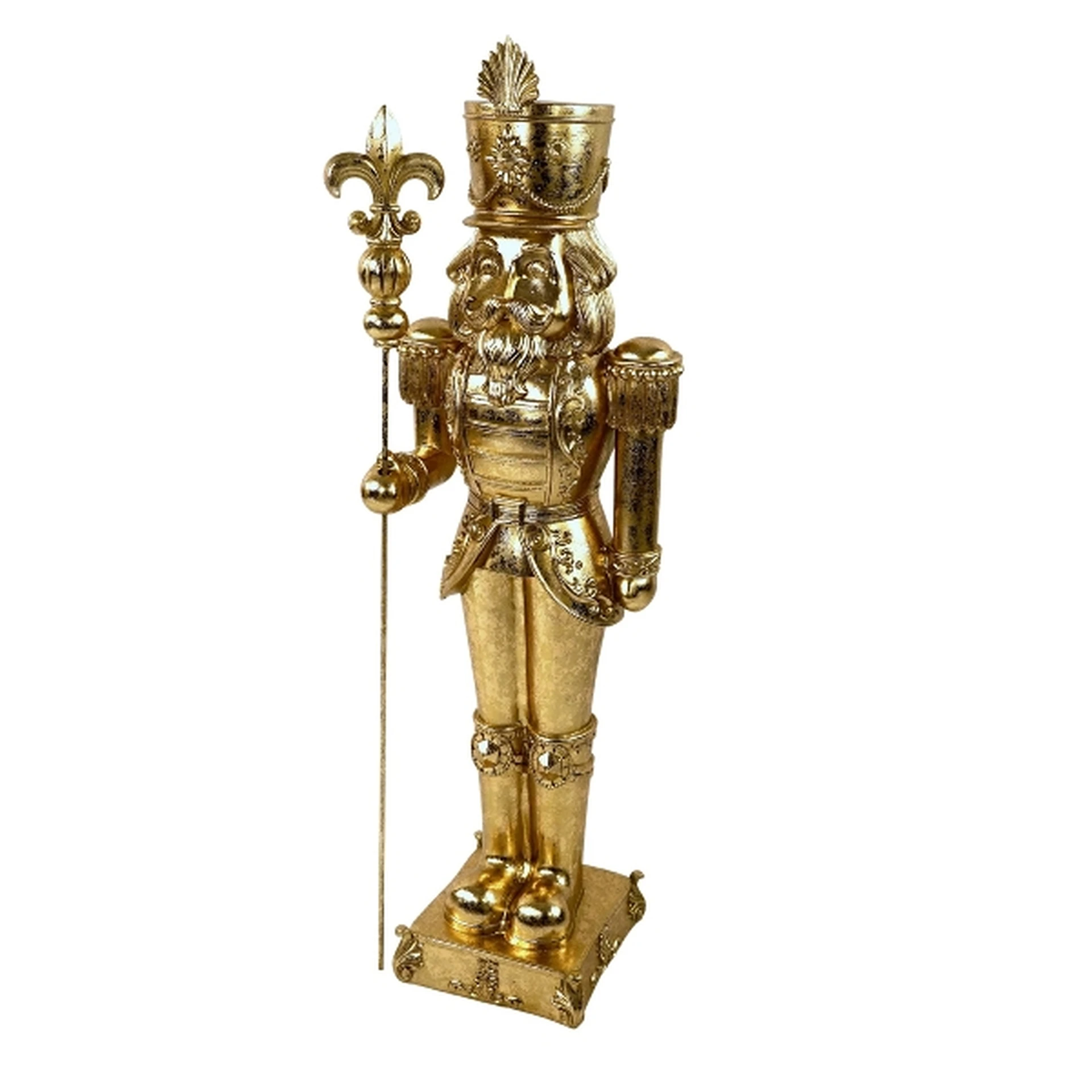 Nussknacker weihnachtliche Dekofigur in Gold