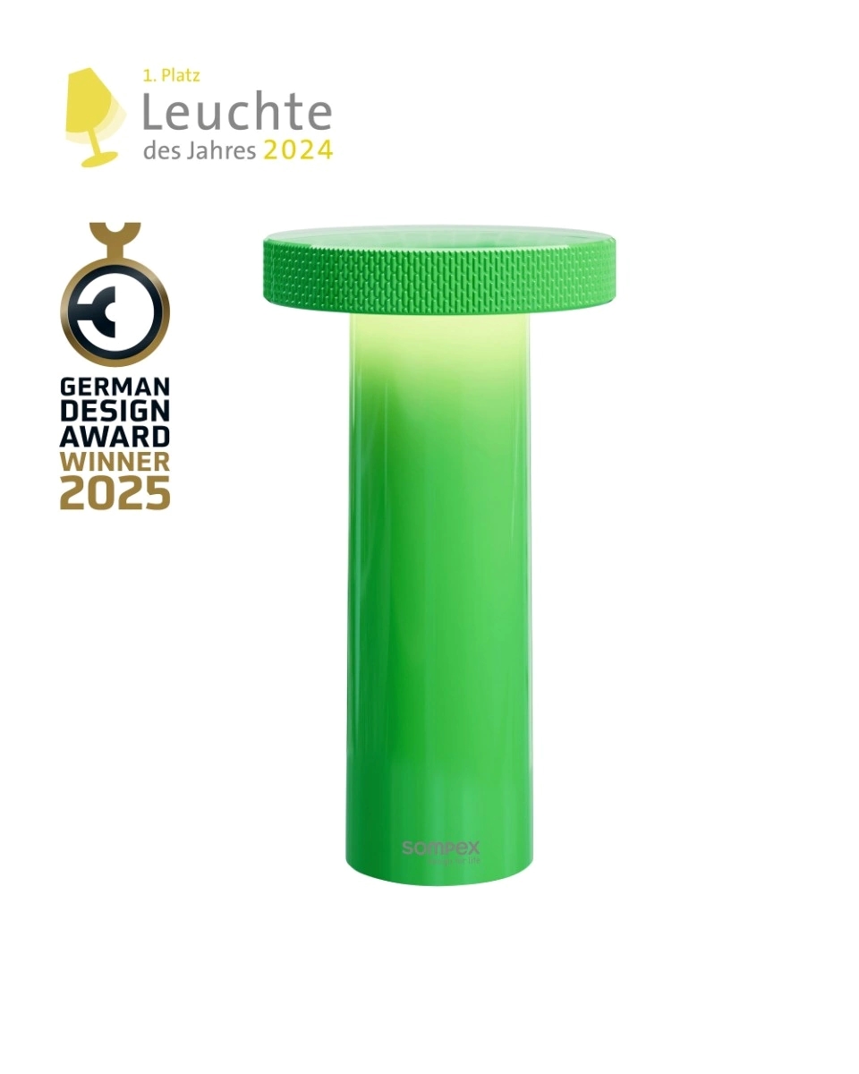 VOLUME retro Akku-Tischleuchte In- und Outdoor neon grün VOLUME retro Akku-Tischleuchte In- und Outdoor neon grün