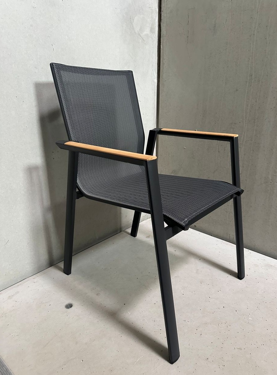 Aspen Armlehnstuhl mit Teakholz für den Garten Kohle Aspen Armlehnstuhl mit Teakholz für den Garten Kohle