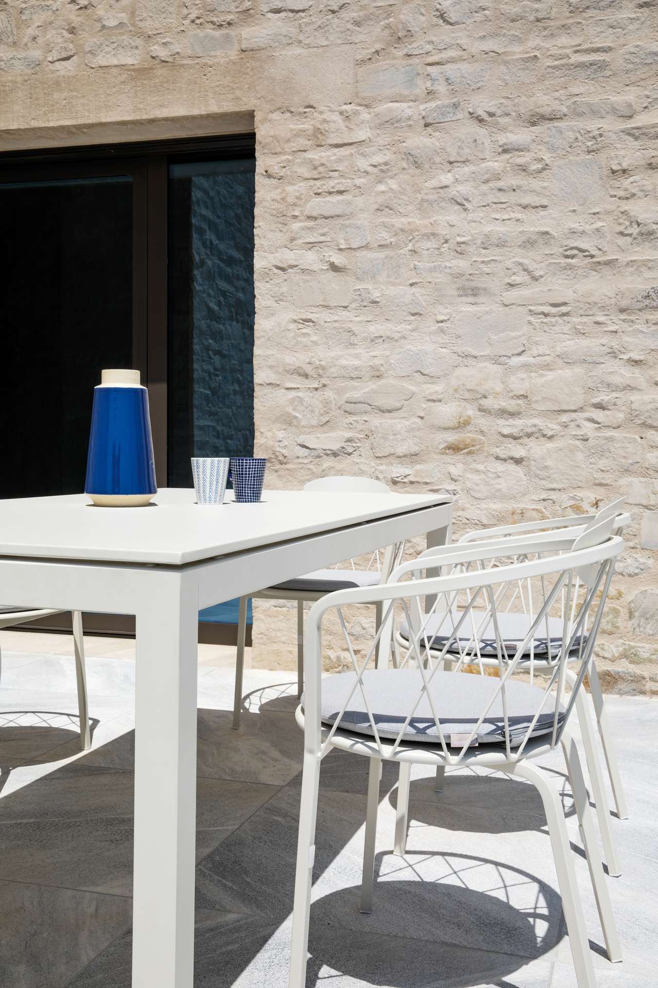 Extia Garten Esstisch ausziehbar Extia Garten Esstisch ausziehbar Mattweiß 180/250x90 cm